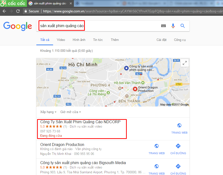 Nhận làm SEO địa chỉ - SEO Loal - SEO Map trên Google lên TOP ngay